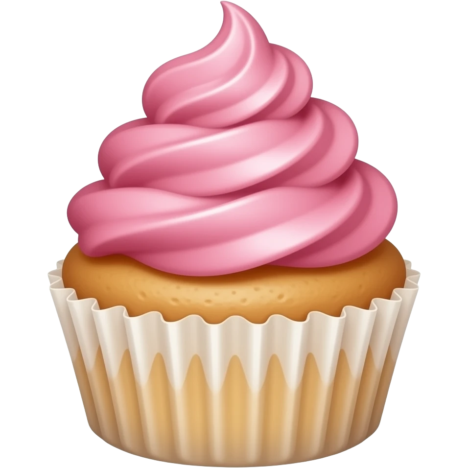 Cupcake with pink icing emoji