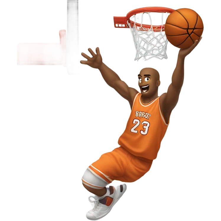 White guy dunking basketball emoji