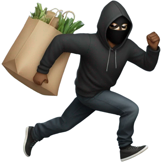 Robber running  emoji