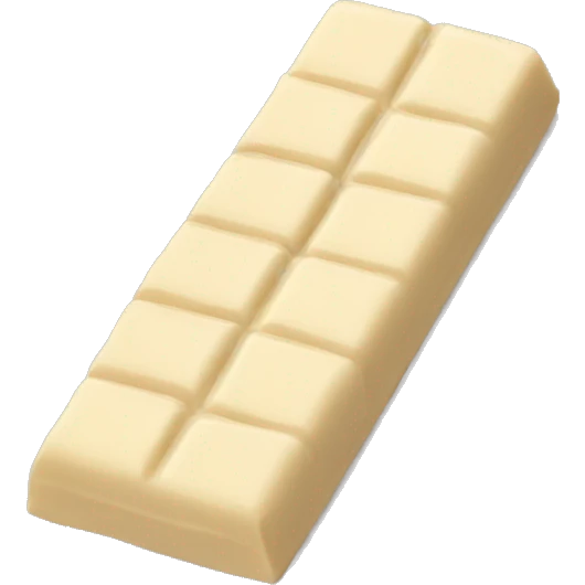 White chocolate bar emoji