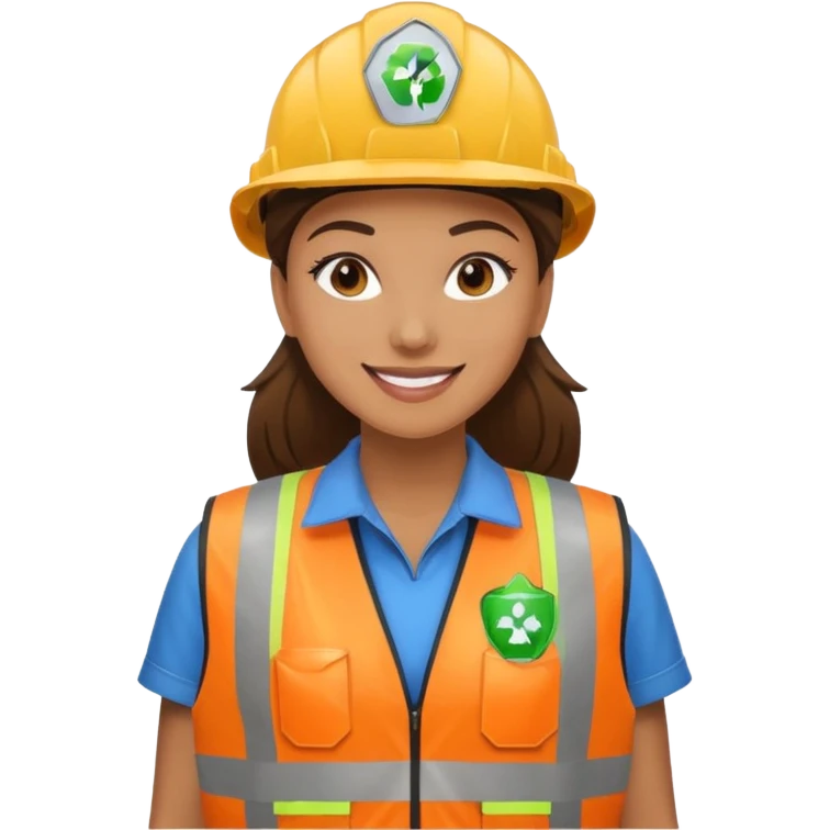 women, Waste Management, safety vest emoji