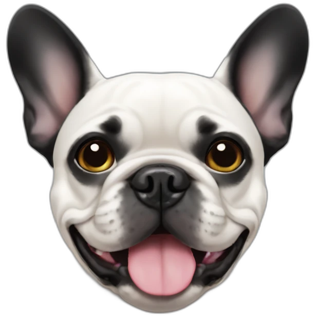 Black French bulldog emoji
