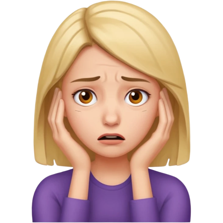 stressed women emoji