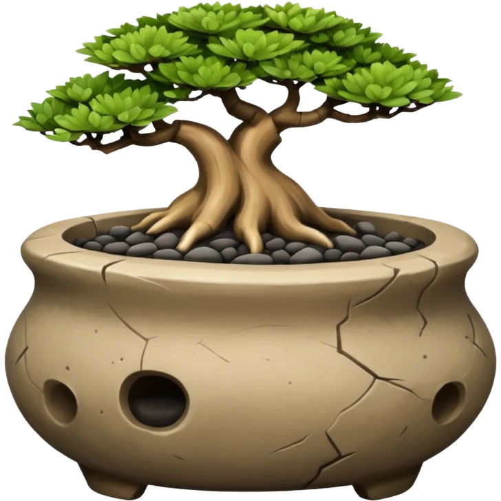 Shallow dark the Flintstones bonsai pot only  emoji
