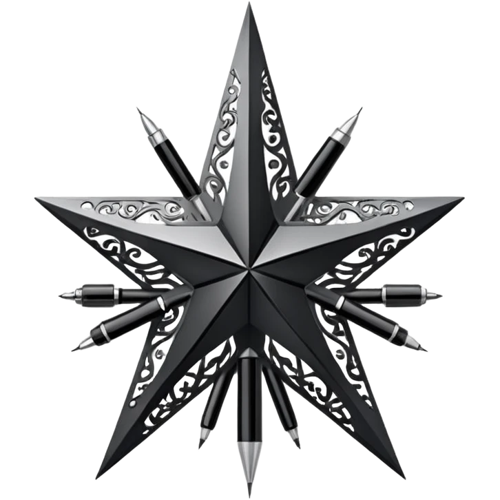 star drawn with fountain pen emoji