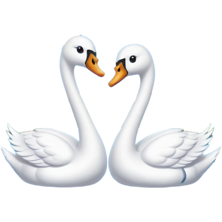 Dos cisnes besándose  emoji