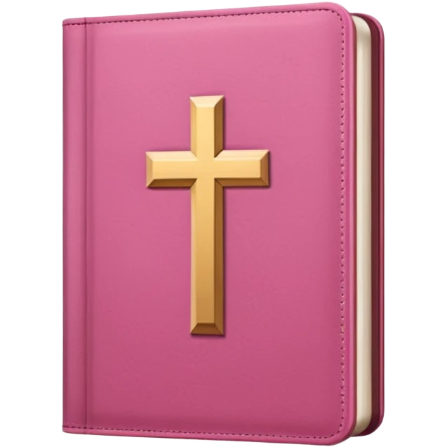 A minimalist pink bible emoji