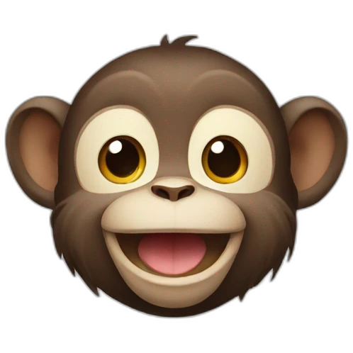 Happy small monkey emoji