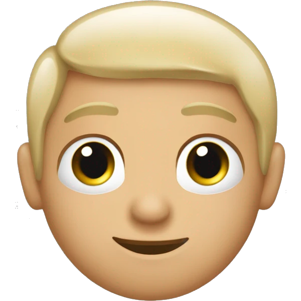 Olhos castanhos claros, oreno claro, igodinho enroladinho, cavanhaque, piercing no nariz. emoji