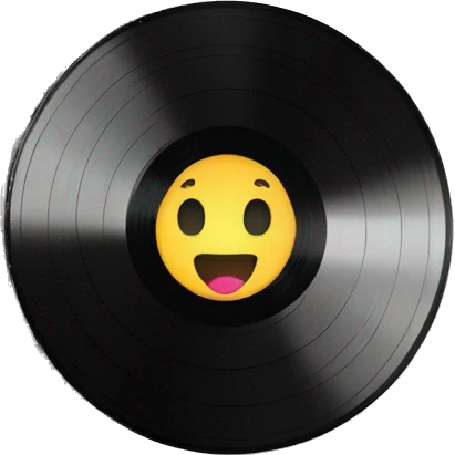 vinyl record display wall shelf emoji