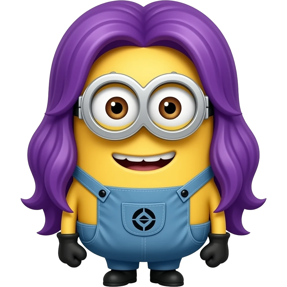 purple long haired minion emoji