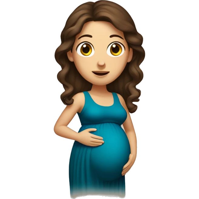 pregnant greek woman with brown hair  emoji