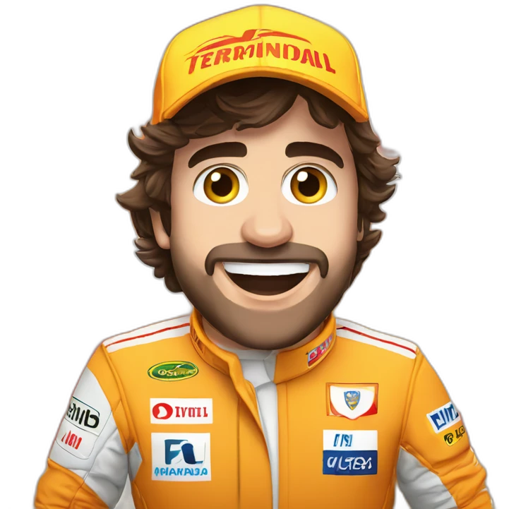 Fernando alonso ganando el tercer mundial emoji