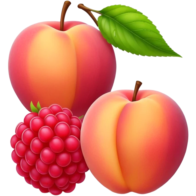 Peach raspberry  emoji