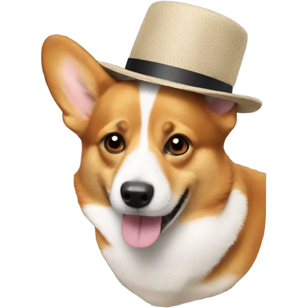 Corgie in a hat emoji