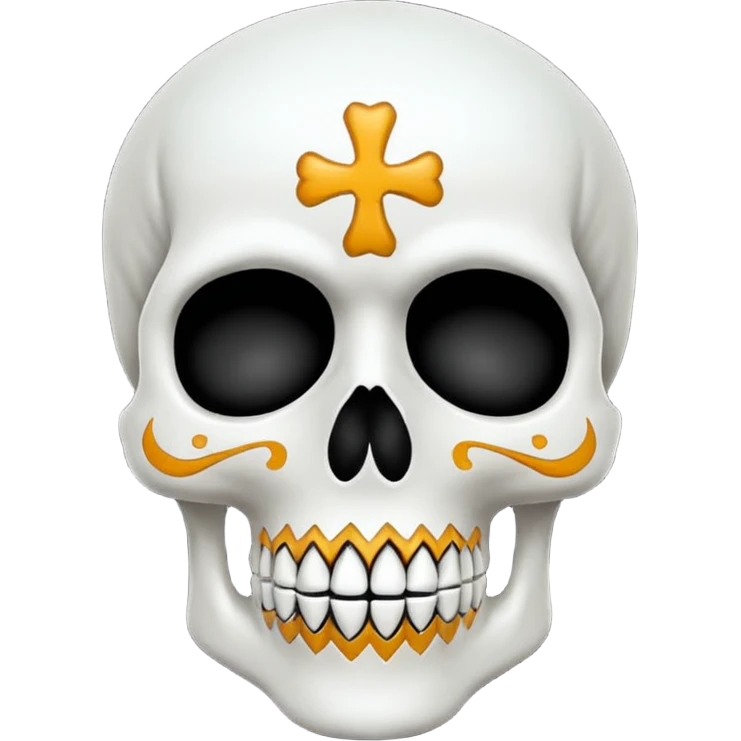 Calavera con cara explosiva emoji