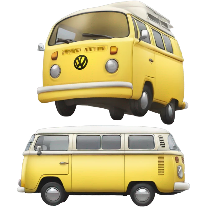			aesthetic yellow Volkswagen campervan retro emoji