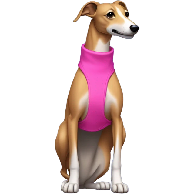 Greyhound hot pink emoji