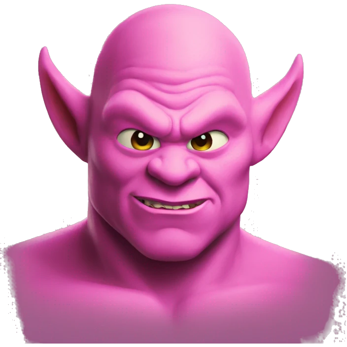 Shrek as majin boo emoji