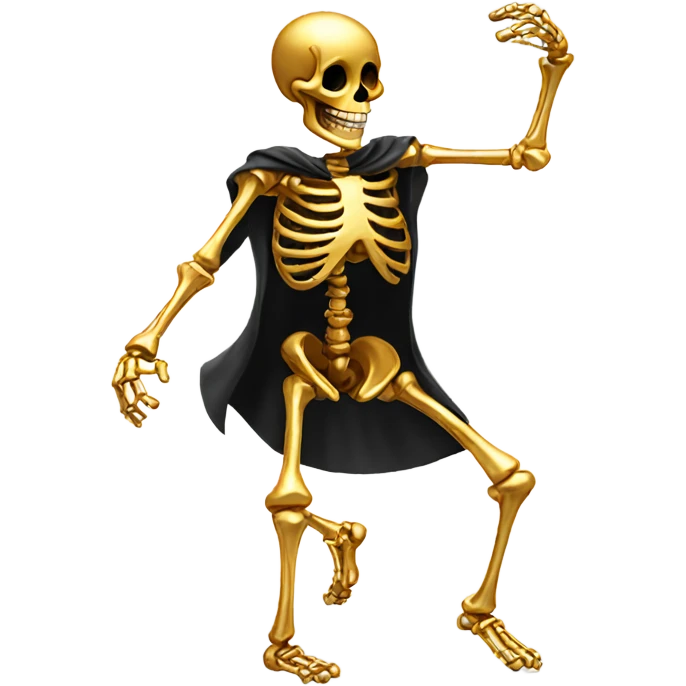 golden skeleton dancing emoji