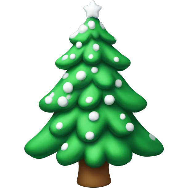 Christmas tree with snów emoji