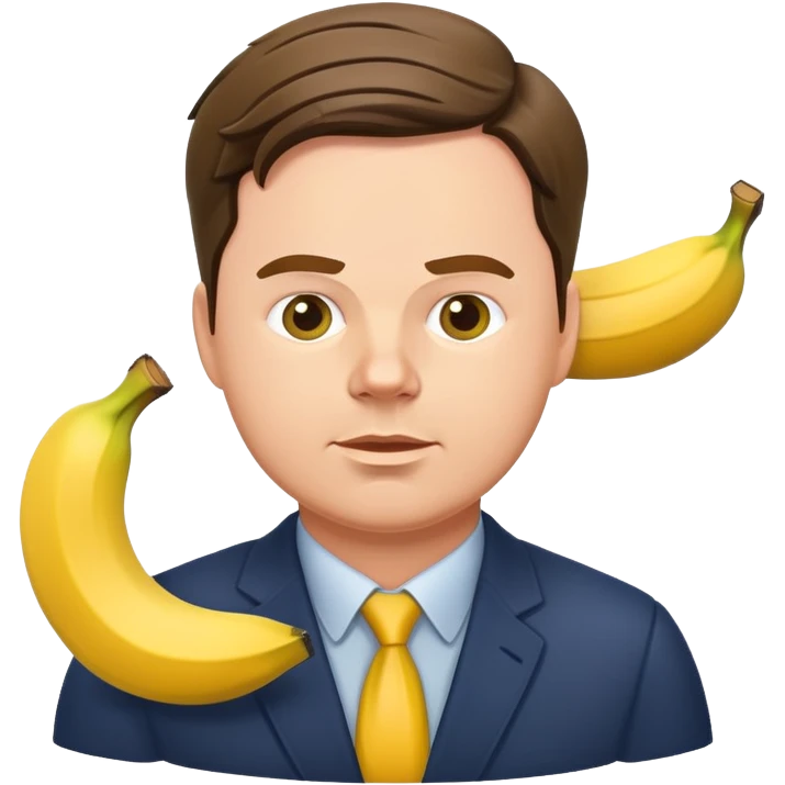 JD Vance slipping on a banana peel emoji