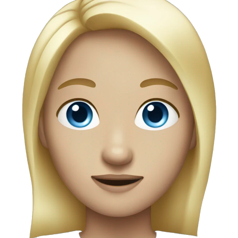 person with blonde hair blue eyes emoji