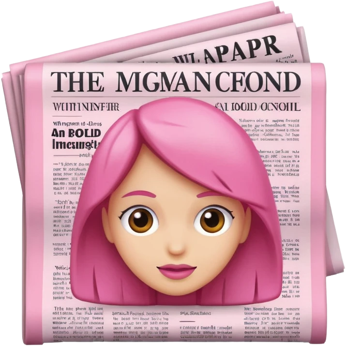 pink girly newspaper emoji