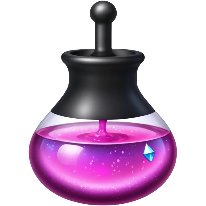 Black and hot pink, magic potion sparkles emoji
