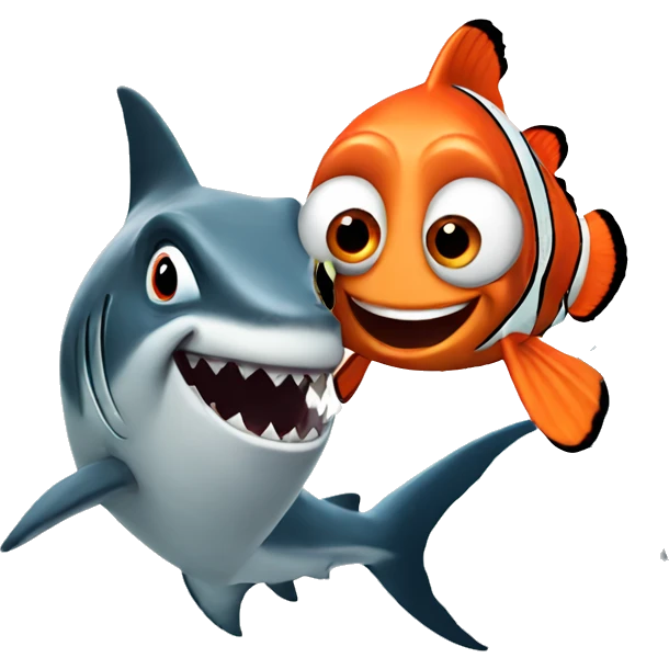 Nemo with shark  emoji