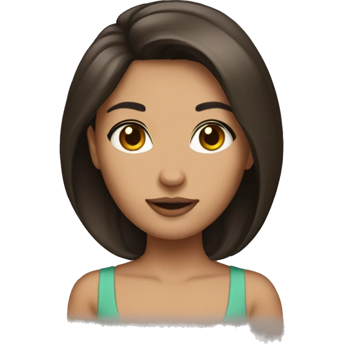 a brunette baddie bunning one emoji