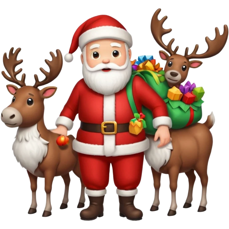 Santa with Reindeers emoji