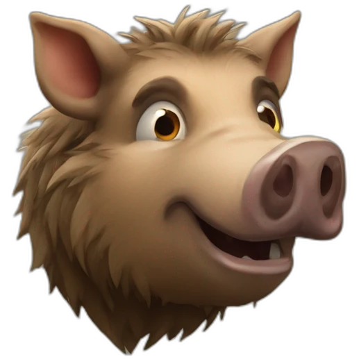 anthropomorphic boar emoji