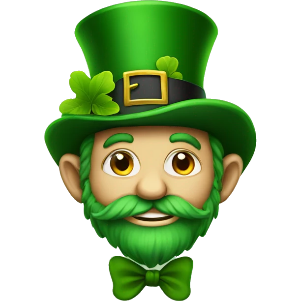 leprechaun wearing a tophat emoji