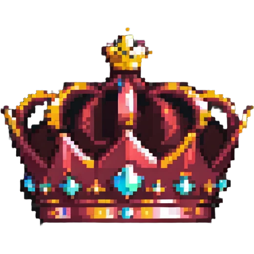 maroon crown with sparkling effect emoji