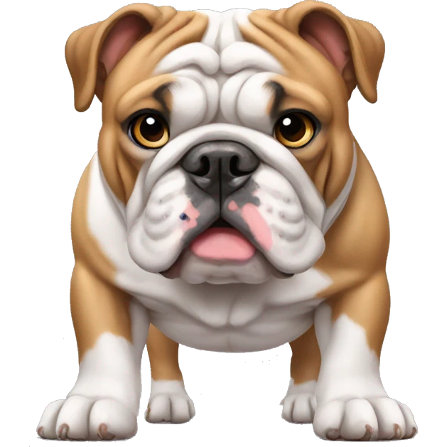 english bulldog standing with two legs emoji