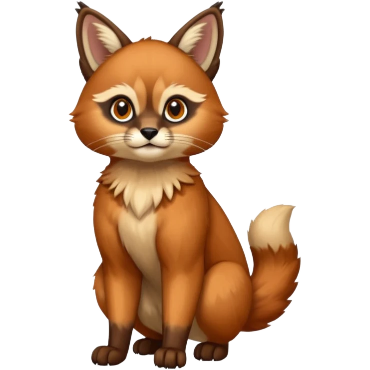 Cacomistle-tanuki-caracal-animal-hybrid (full body) emoji