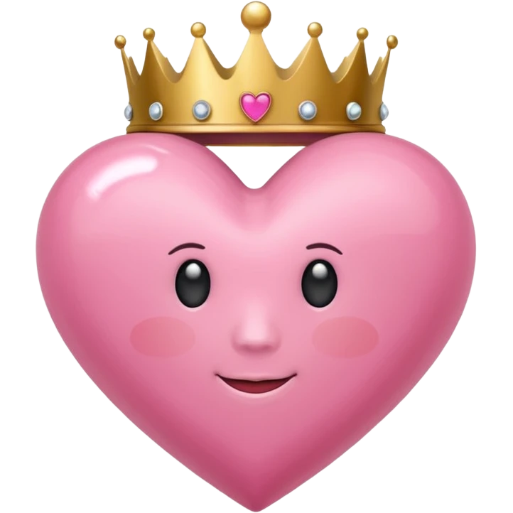 appls defeault pink heart with a crown emoji