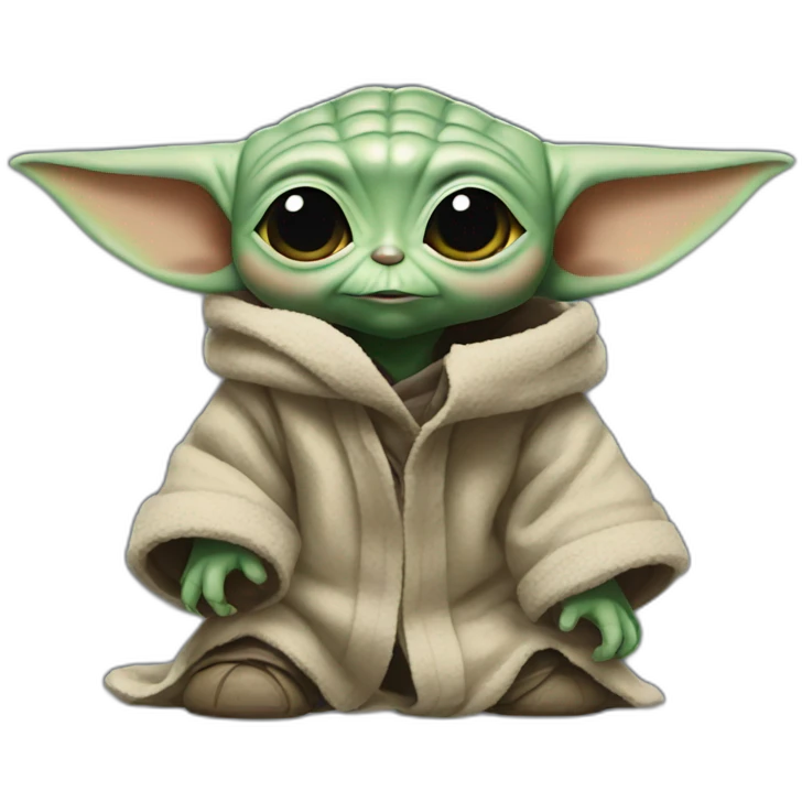 Baby yoda who plays the playstation emoji