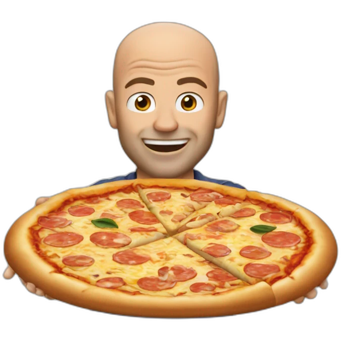 Zidane qui mange une pizza emoji
