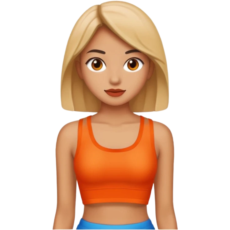 red orange crop top emoji