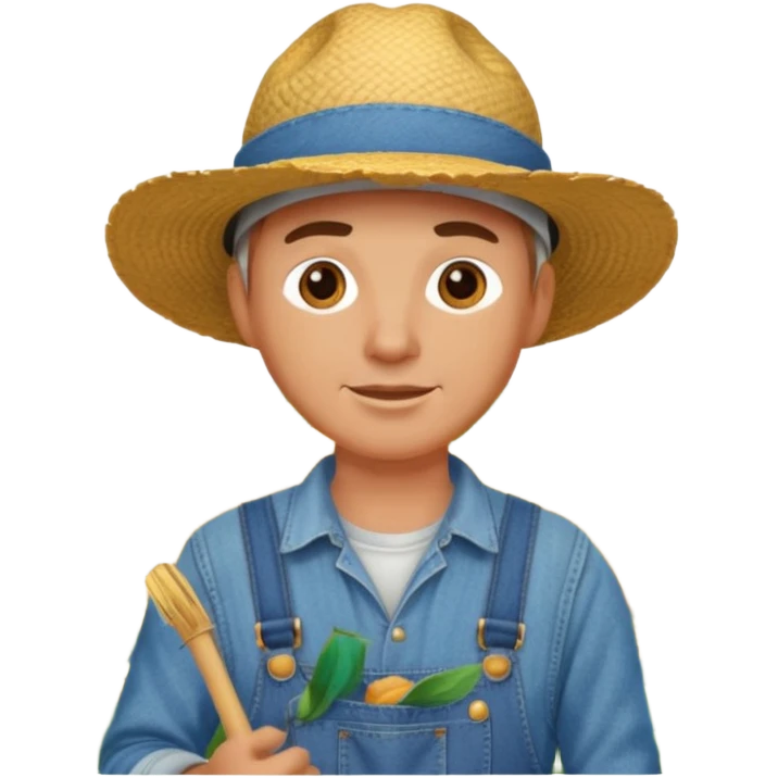 farmer working in the field. emoji