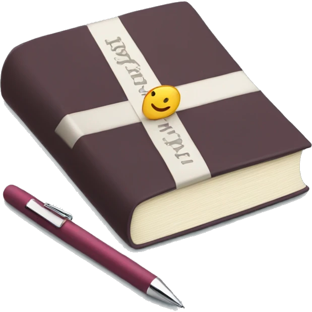 Cute Books and a pen emoji