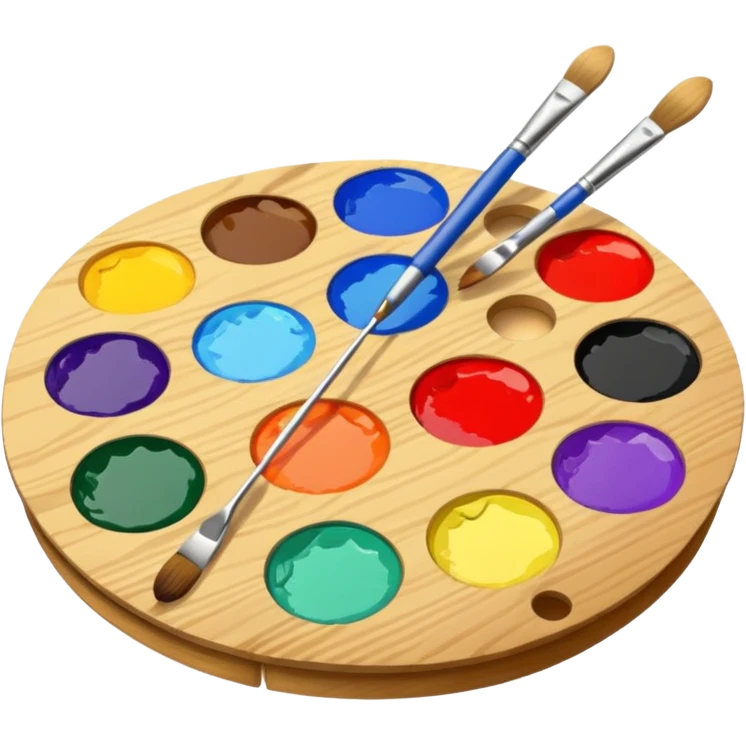 Palette with brushes emoji