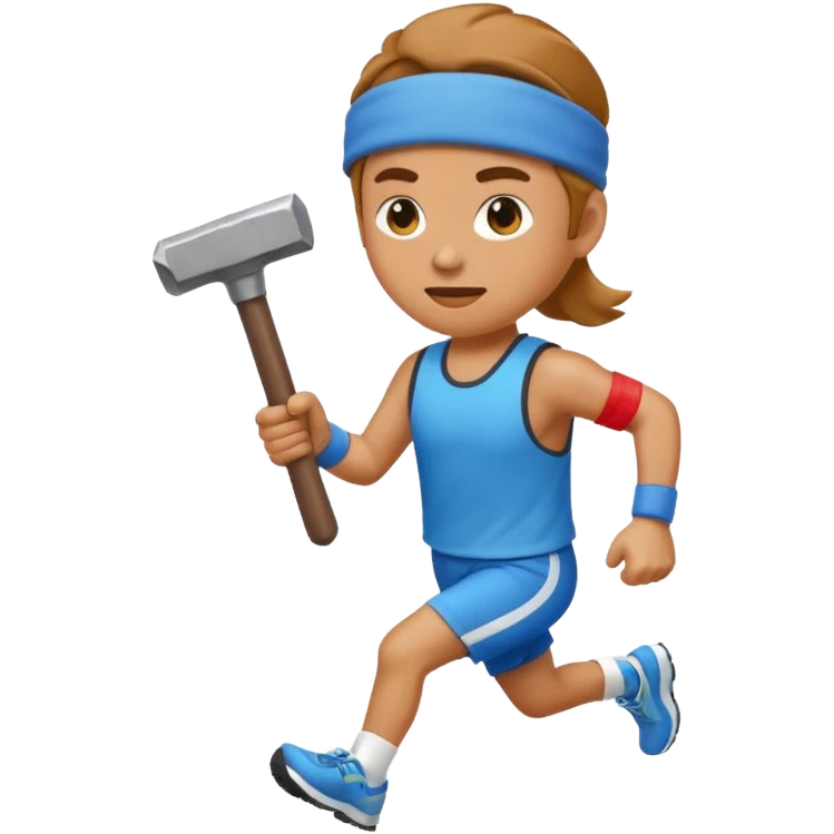 An emoji representing the ironman challenge event long-distance marathon for an mmorpg player who crafts everything themselves the hard way, and does not buy or sell items in-game. emoji
