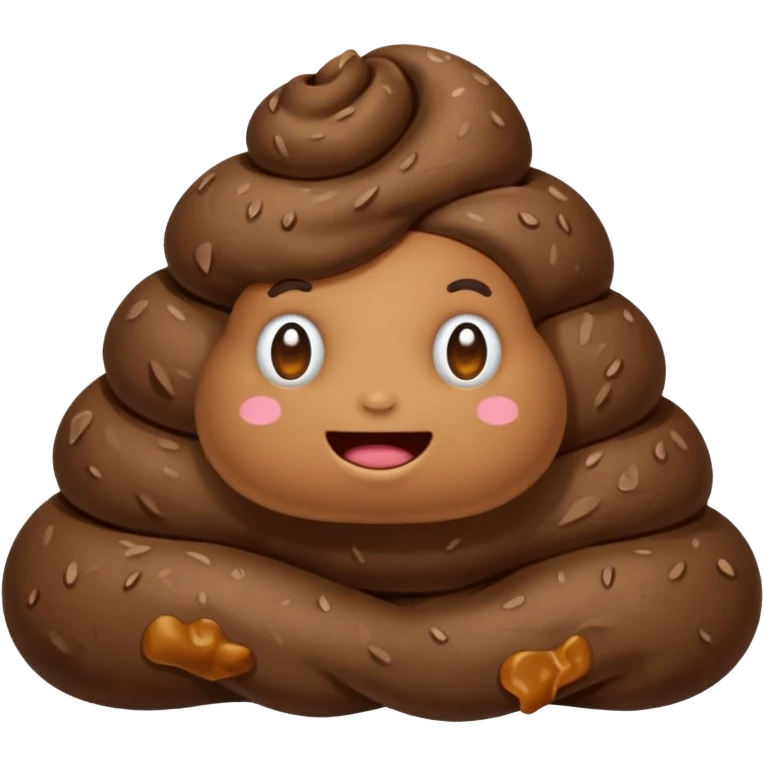 Poop on bed emoji