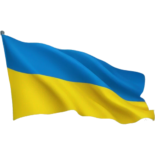 Ukrainian flag and mountains emoji
