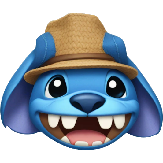Stitch wearing a hat emoji