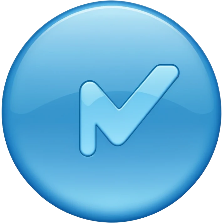 An Instagram blue tick emoji