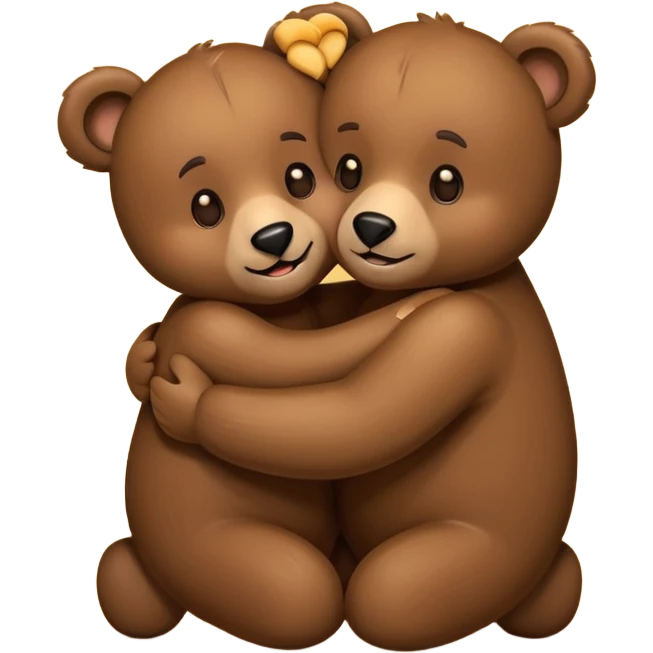 2 bears in love  emoji